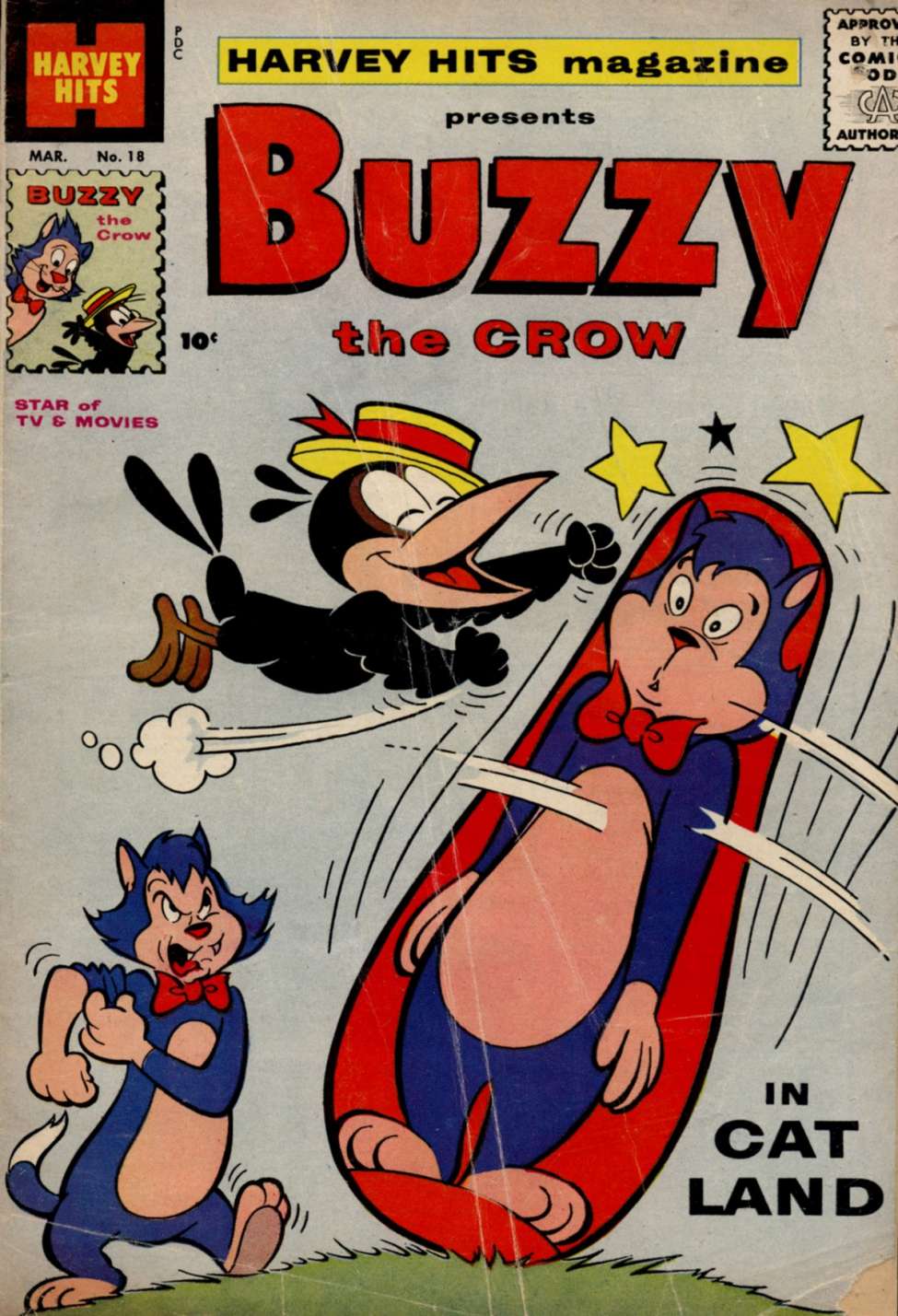 Comic Book Cover For Harvey Hits 18 - Buzzy the Crow