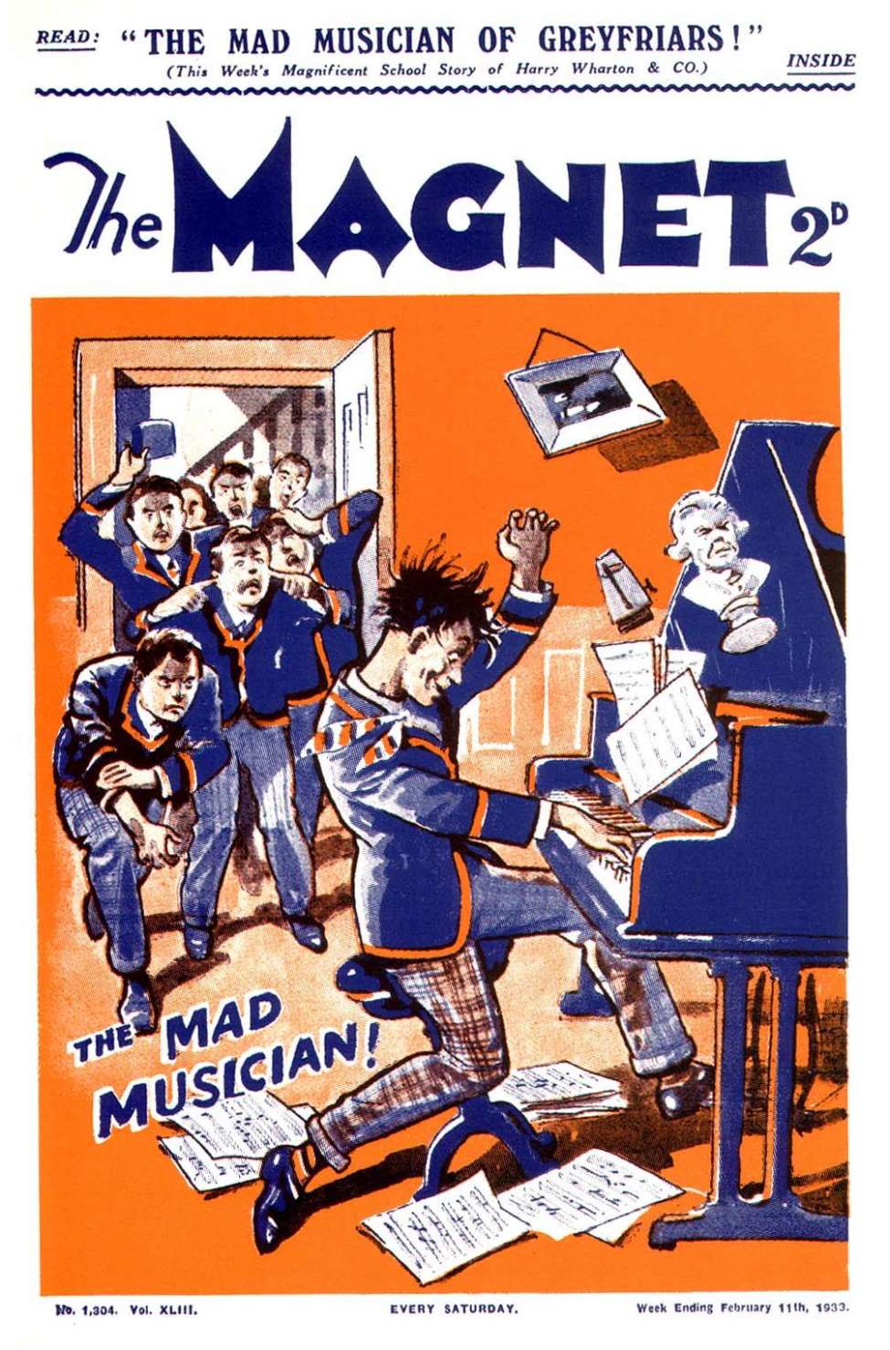 Book Cover For The Magnet 1304 - The Mad Musician at Greyfriars