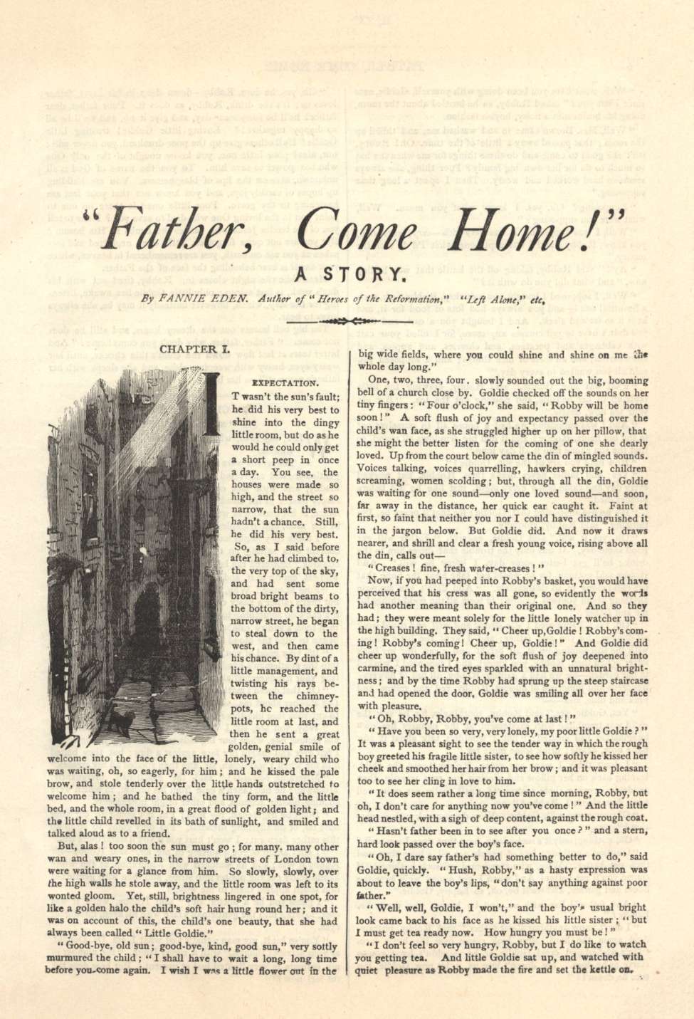 Comic Book Cover For Horner's Penny Stories 8 - Father, Come Home - Fannie Eden