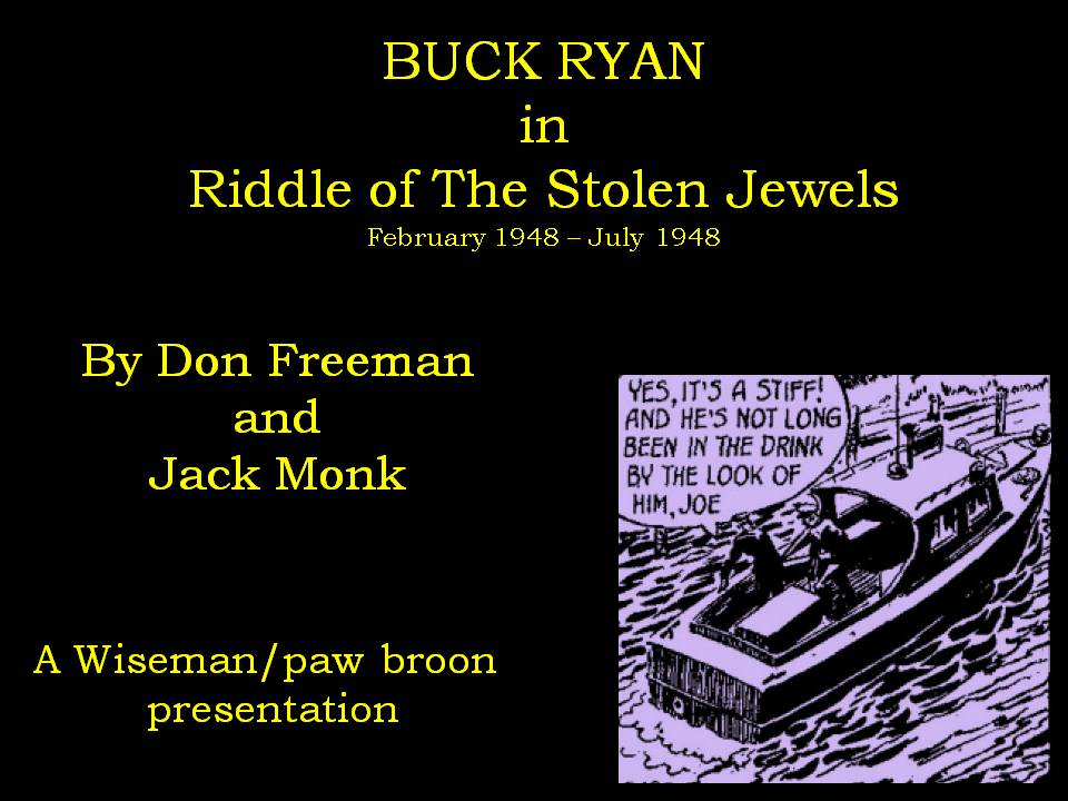 Comic Book Cover For Buck Ryan 34 - Riddle of the Stolen Jewels