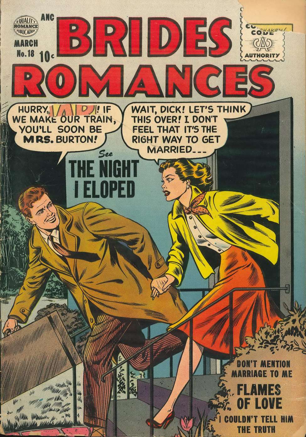 Comic Book Cover For Brides Romances 18