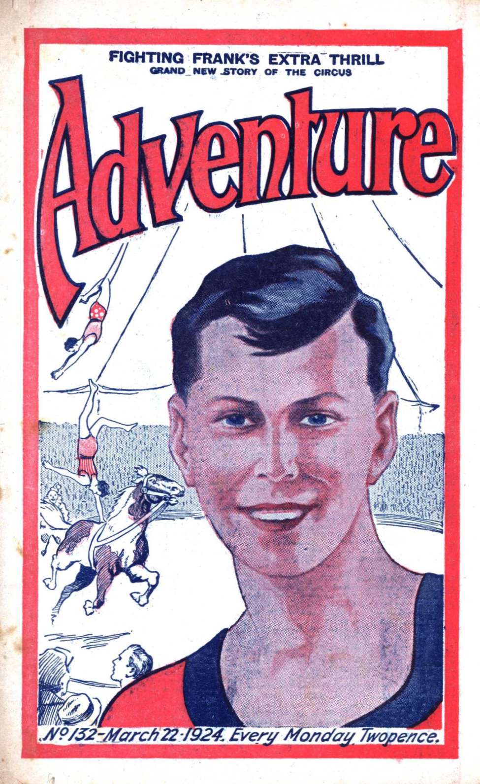 Comic Book Cover For Adventure 132 - Fighting Frank's Extra Thrill