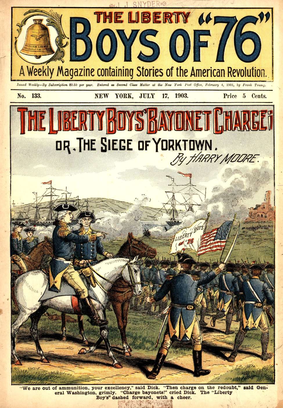 Book Cover For The Liberty Boys of 76 133 - The Liberty Boys' Bayonet Charge