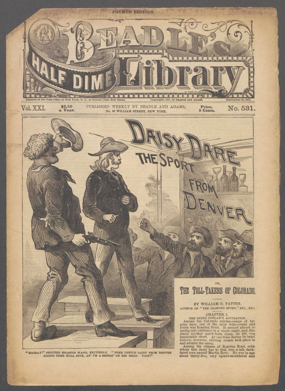 Book Cover For Beadle's Half Dime Library 531 - Daisy Dare, the Sport from Denver