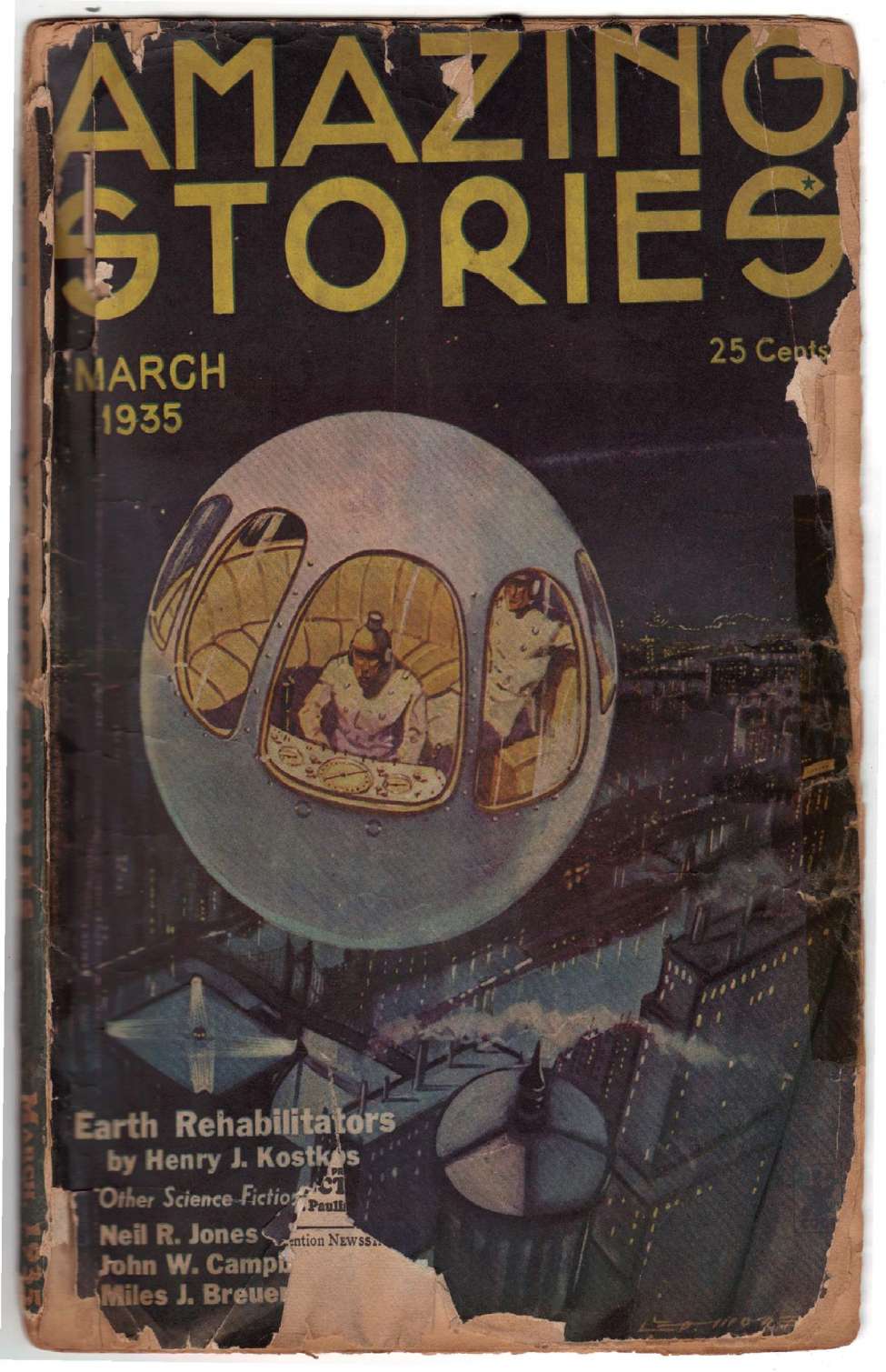 Book Cover For Amazing Stories v9 11 - Earth Rehabilitators - Henry J. Kostkos