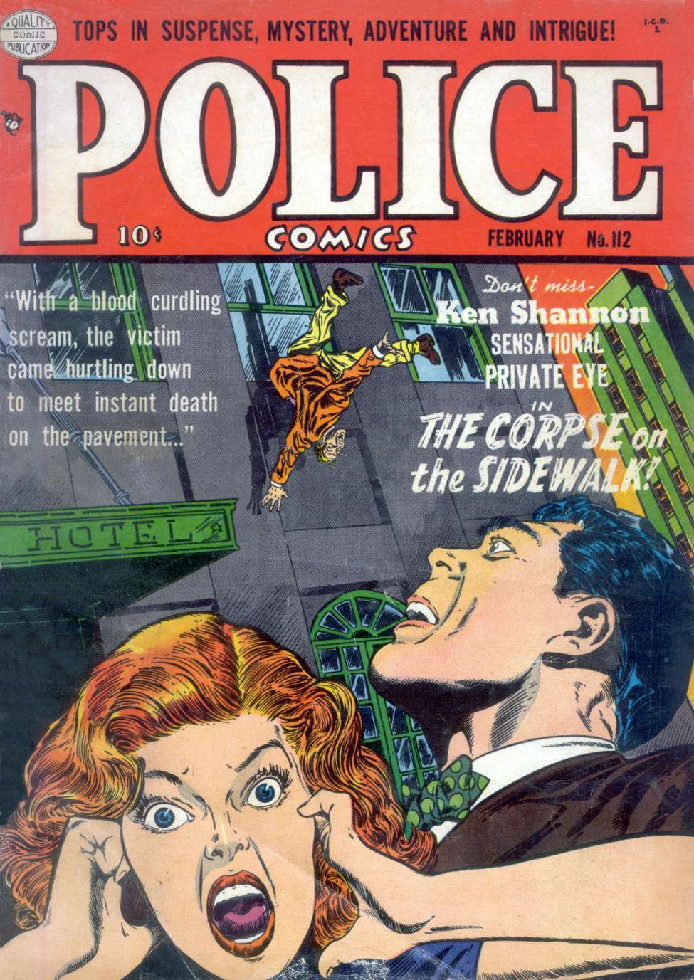 Comic Book Cover For Police Comics 112