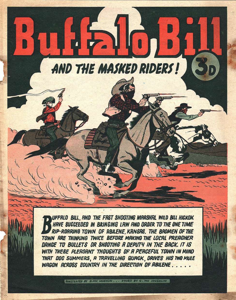 Comic Book Cover For Buffalo Bill 37 - The Masked Riders