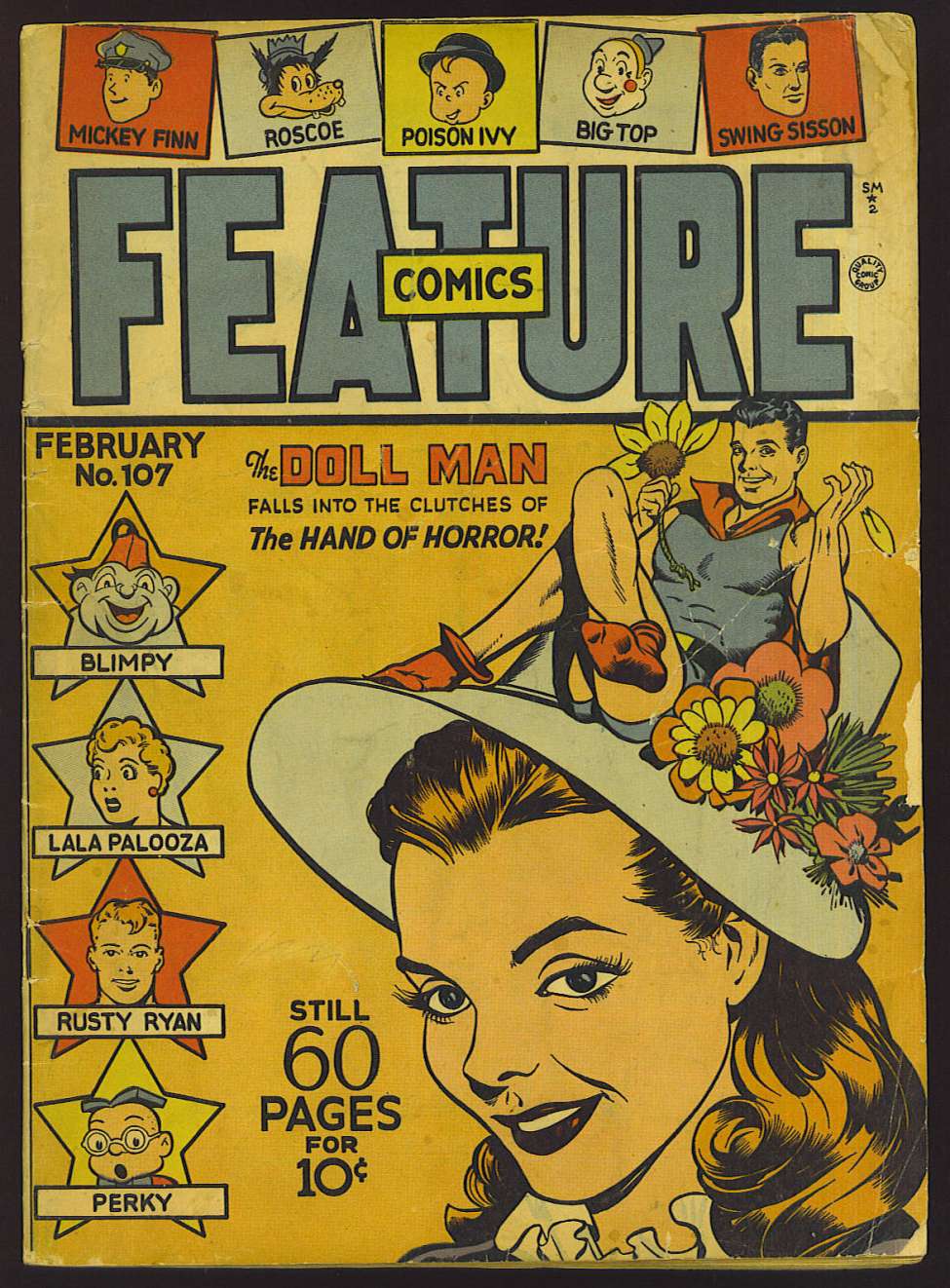 Comic Book Cover For Feature Comics 107