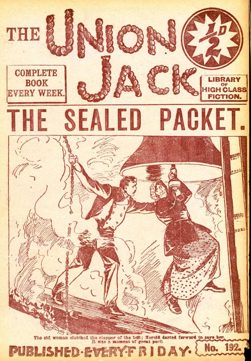 Comic Book Cover For The Union Jack 192 - The Sealed Packet