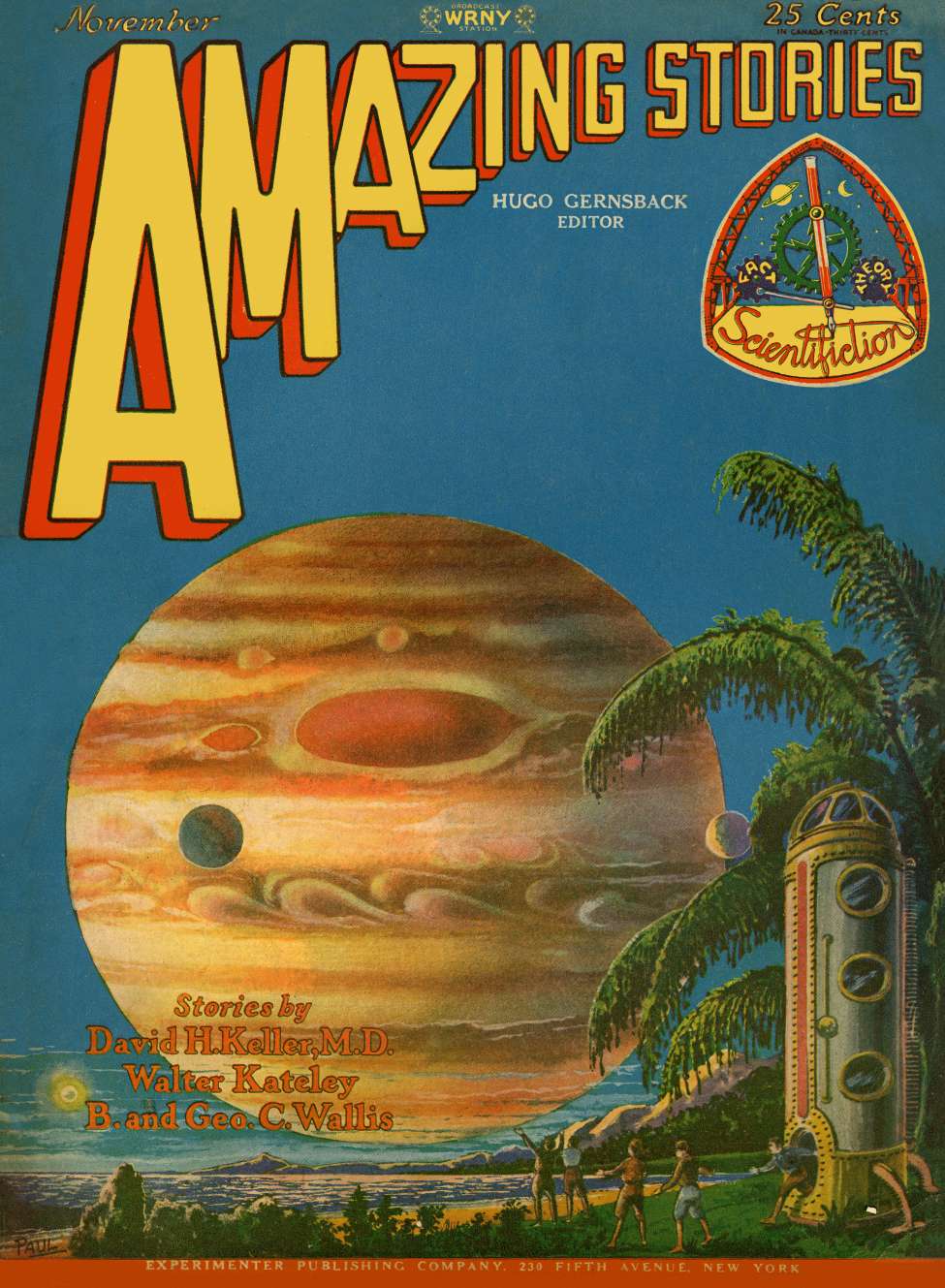 Book Cover For Amazing Stories v3 8 - The World at Bay - Frank R. Paul