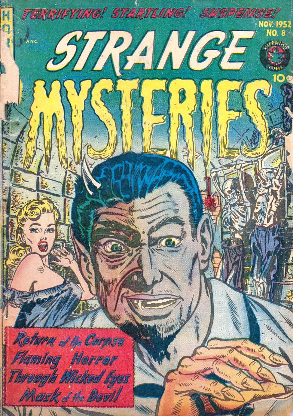 Comic Book Cover For Strange Mysteries 8