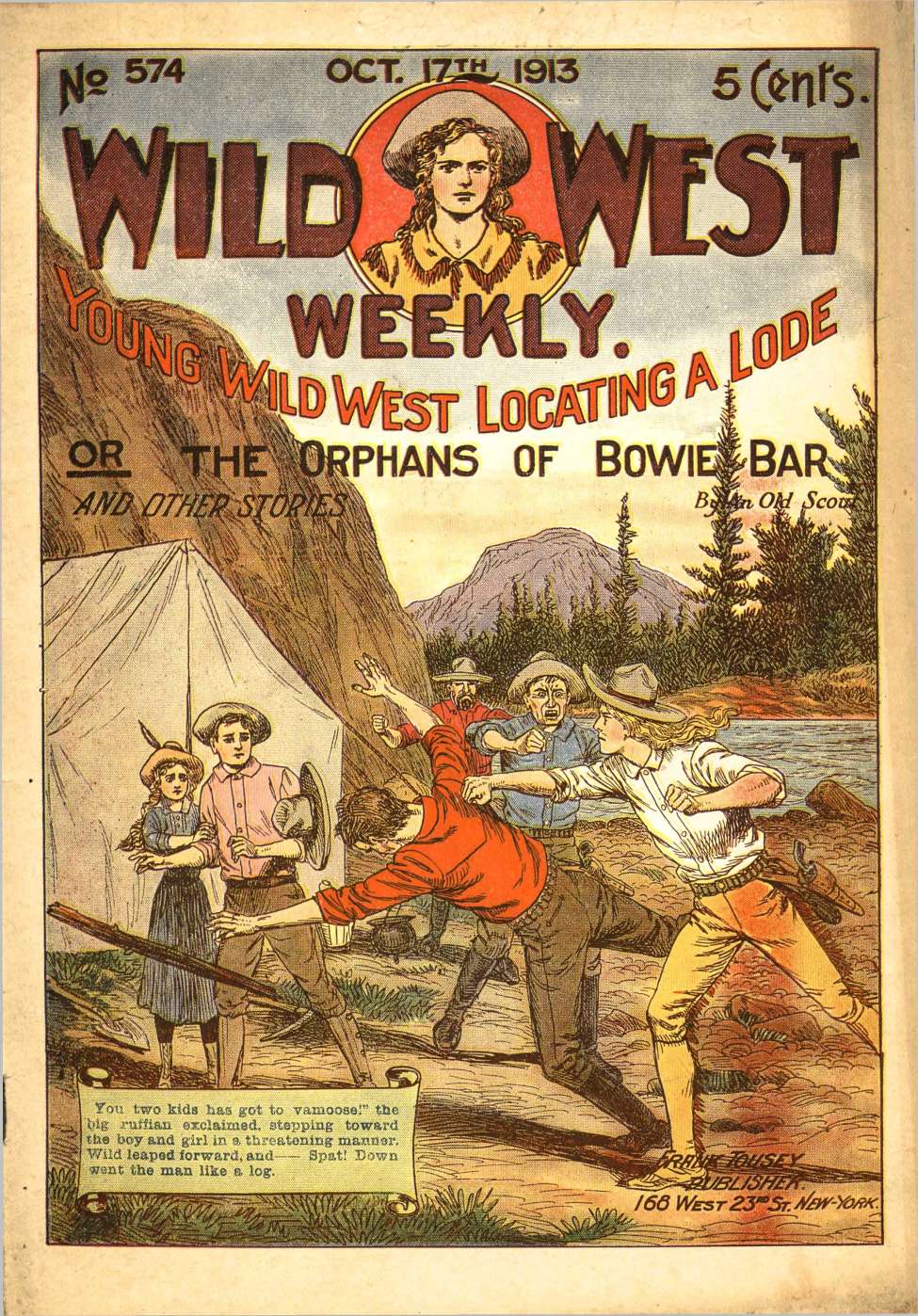 Book Cover For Wild West Weekly 574 - Young Wild West Locating a Lode