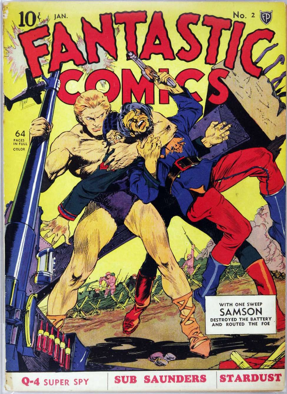 Comic Book Cover For Fantastic Comics #2