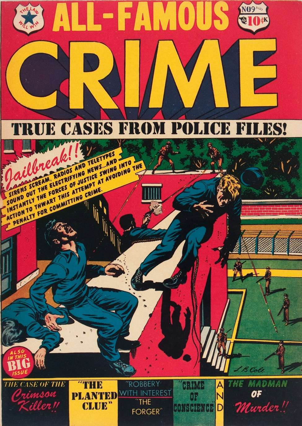 Comic Book Cover For All-Famous Crime 9