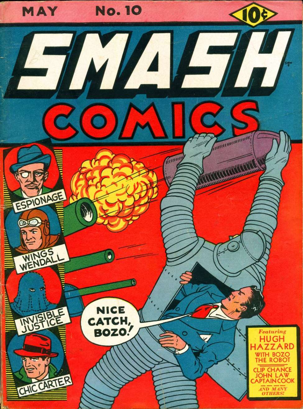 Comic Book Cover For Smash Comics 10