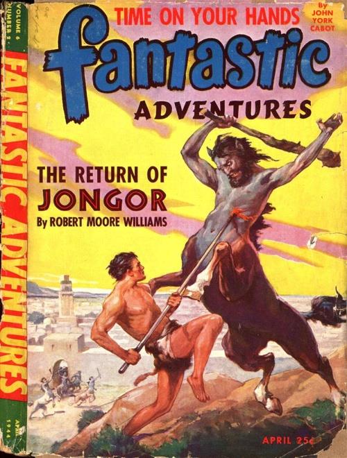 Book Cover For Fantastic Adventures v6 2 - The Return of Jongor - Robert Moore Williams