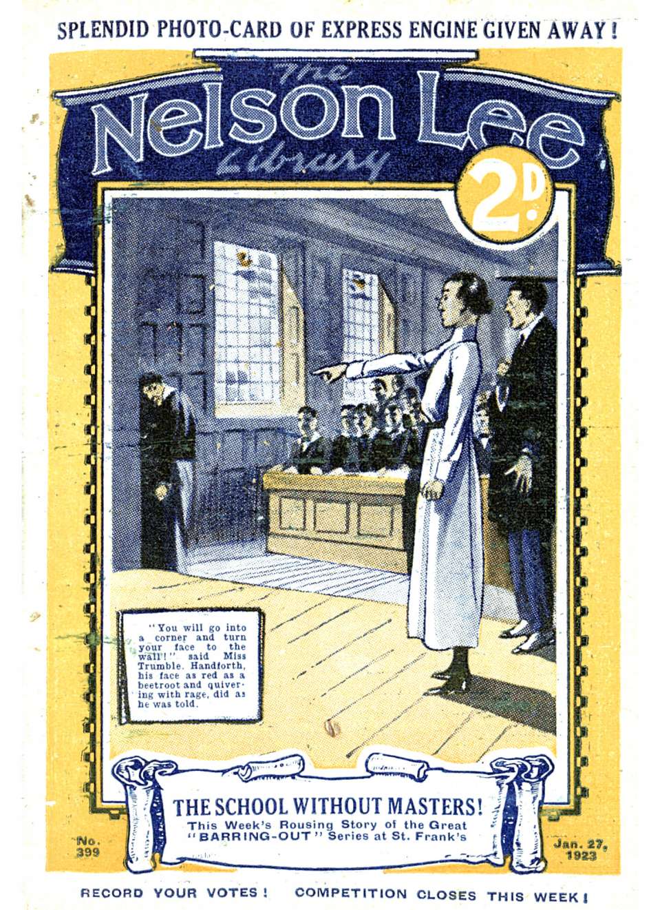 Comic Book Cover For Nelson Lee Library s1 399 - The School Without Masters