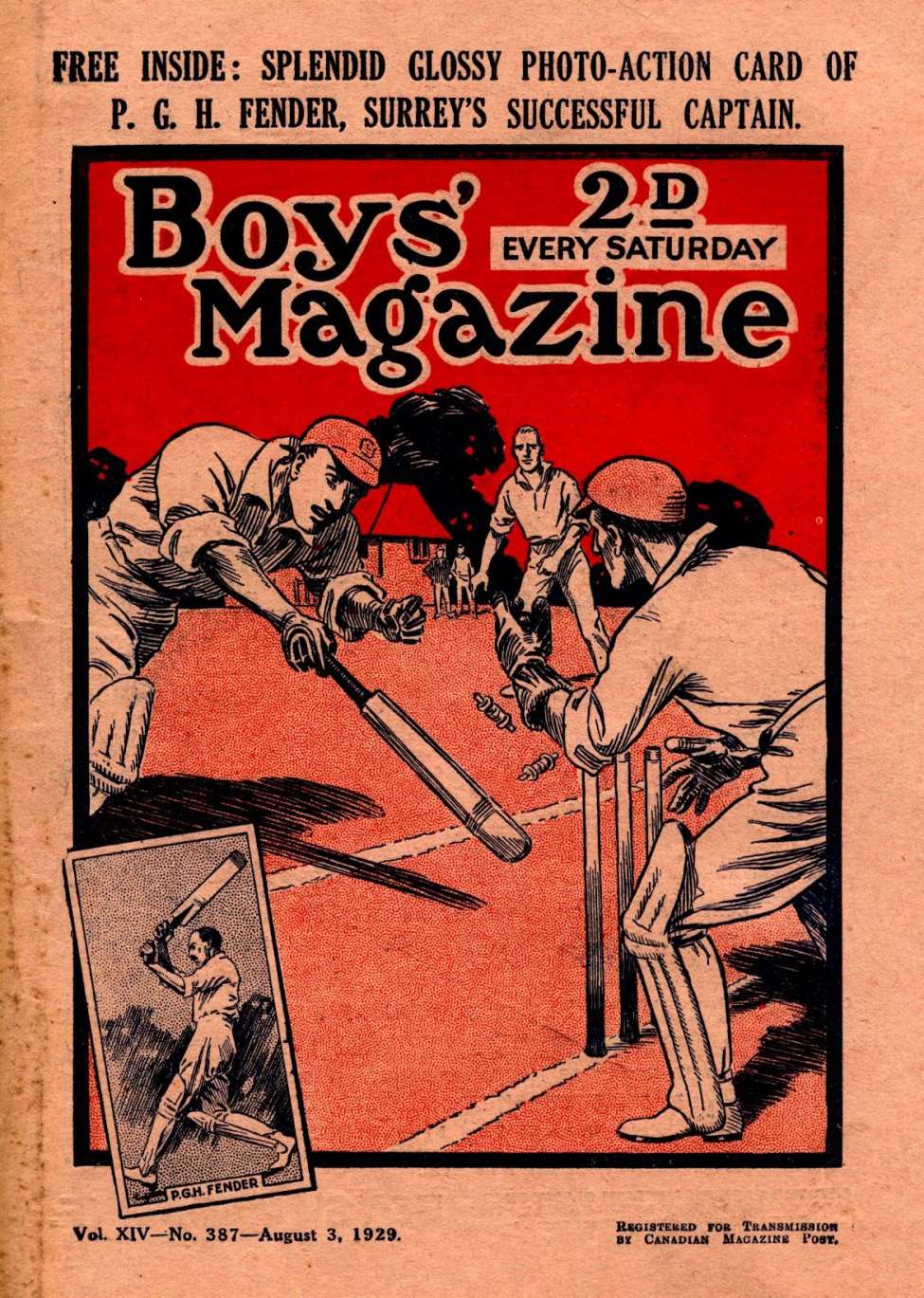 Book Cover For Boys' Magazine 387