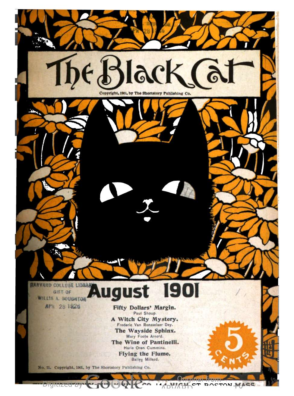 Book Cover For The Black Cat v6 11 - Fifty Dollars’ Margin - Paul Shoup