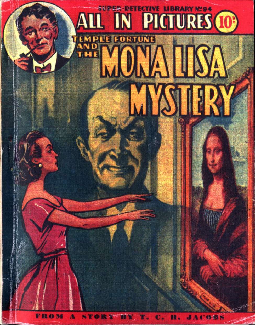 Book Cover For Super Detective Library 94 - Temple Fortune and the Mona Lisa Mystery