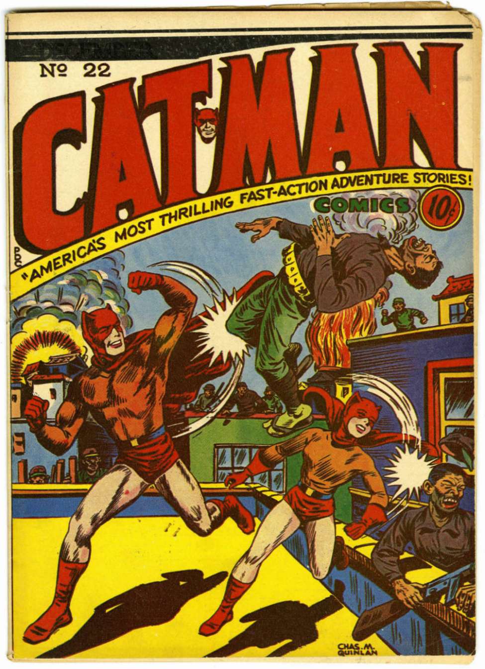 Comic Book Cover For Cat-Man Comics 22 - Version 1