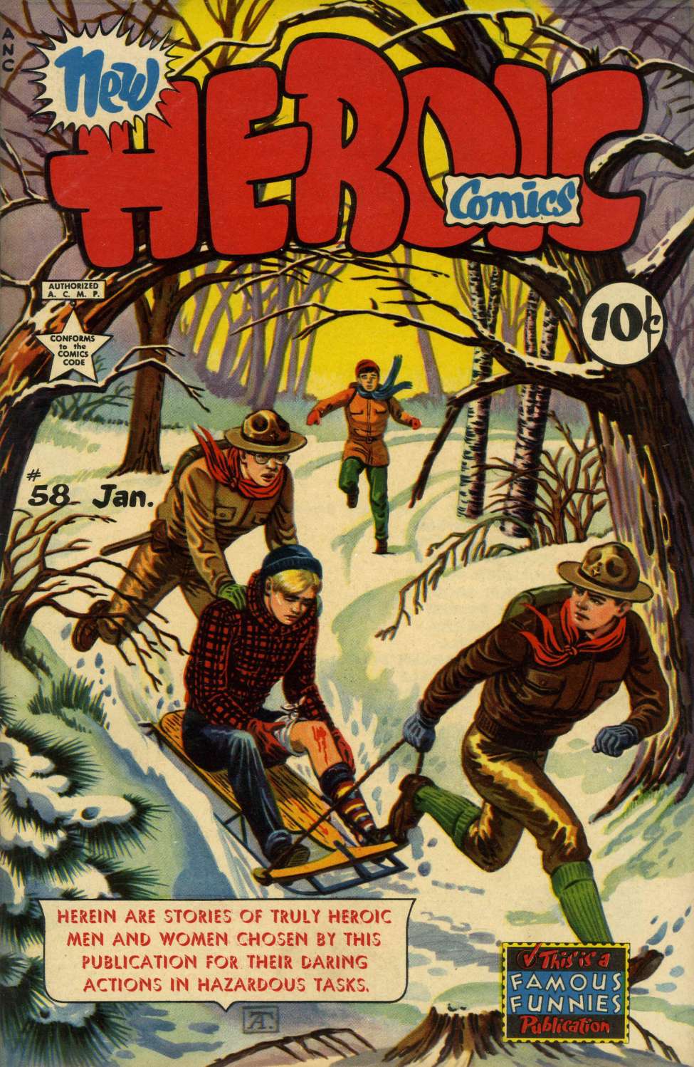Comic Book Cover For Heroic Comics 58