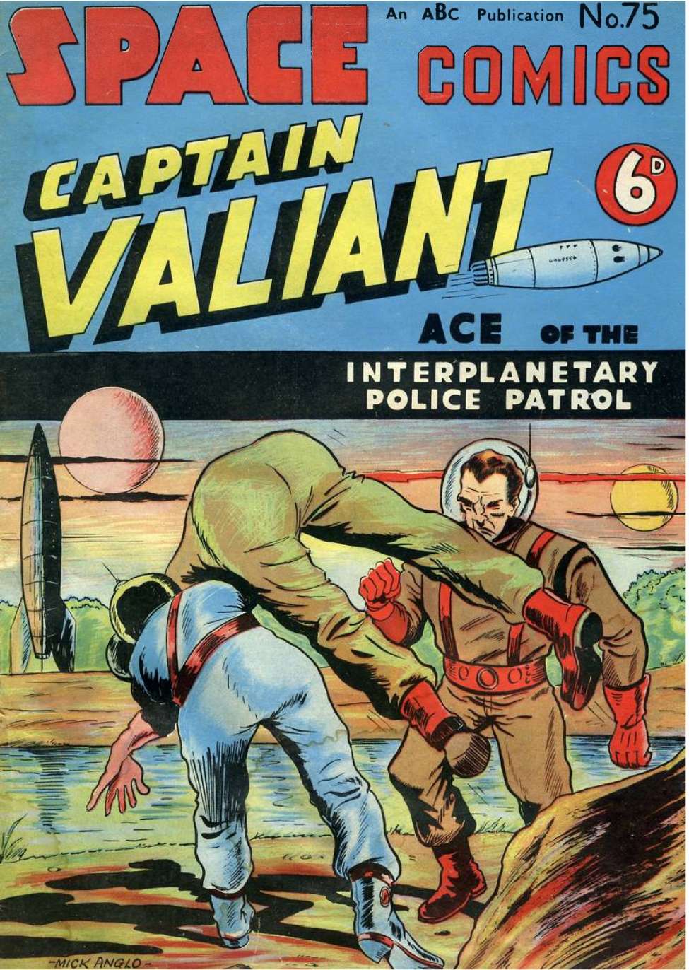 Comic Book Cover For Space Comics (Captain Valiant) 75