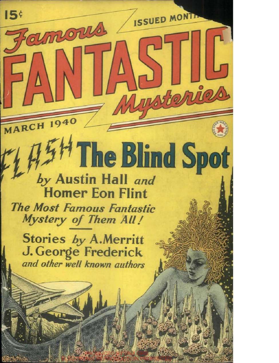 Book Cover For Famous Fantastic Mysteries v1 6 - The Blind Spot - Austin Hall
