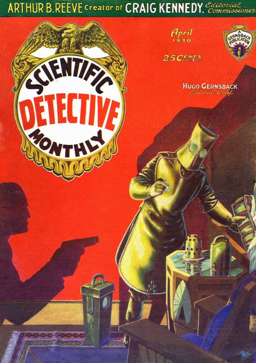 Comic Book Cover For Scientific Detective Monthly v1 4 - Black Light - Henry Leverage