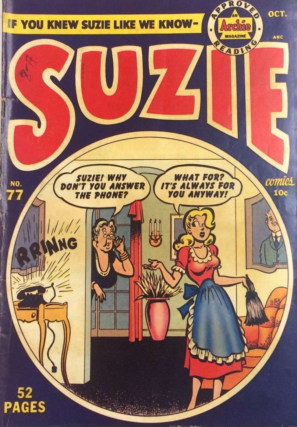 Comic Book Cover For Suzie Comics 77