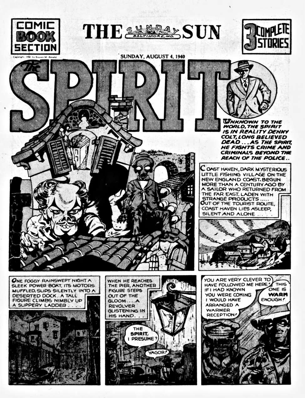 Book Cover For The Spirit (1940-08-04) - Baltimore Sun (b/w)