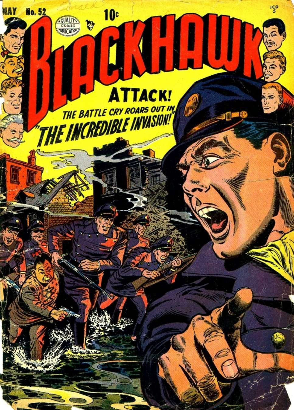 Comic Book Cover For Blackhawk 52