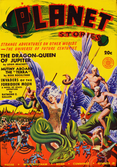 Comic Book Cover For Planet Stories v1 7 - The Dragon-Queen of Jupiter - Leigh Brackett
