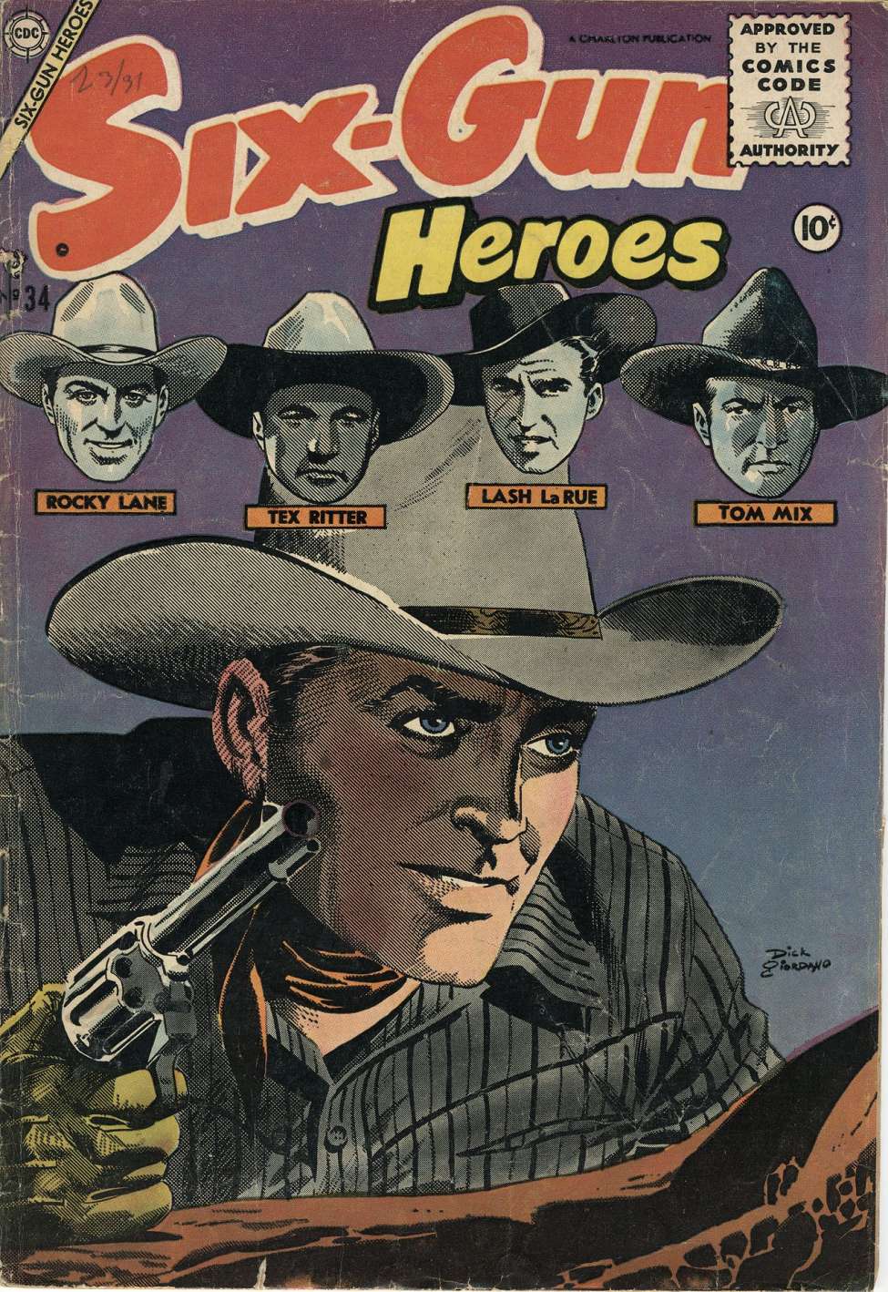 Comic Book Cover For Six-Gun Heroes 34
