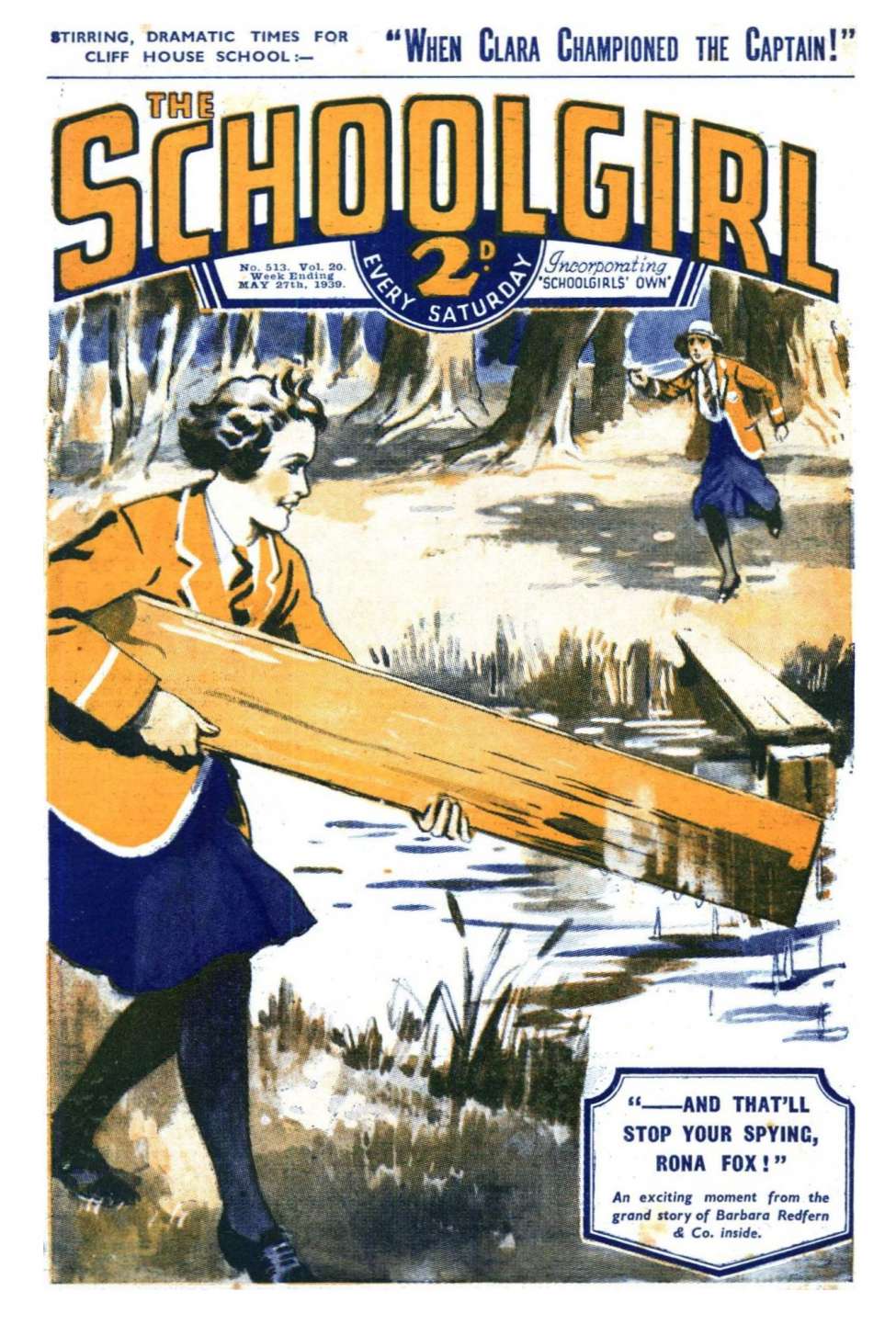 Comic Book Cover For The Schoolgirl 513