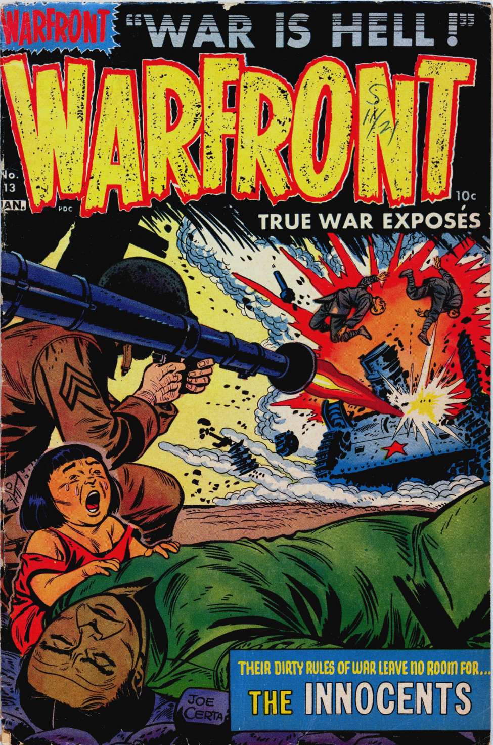 Comic Book Cover For Warfront 13