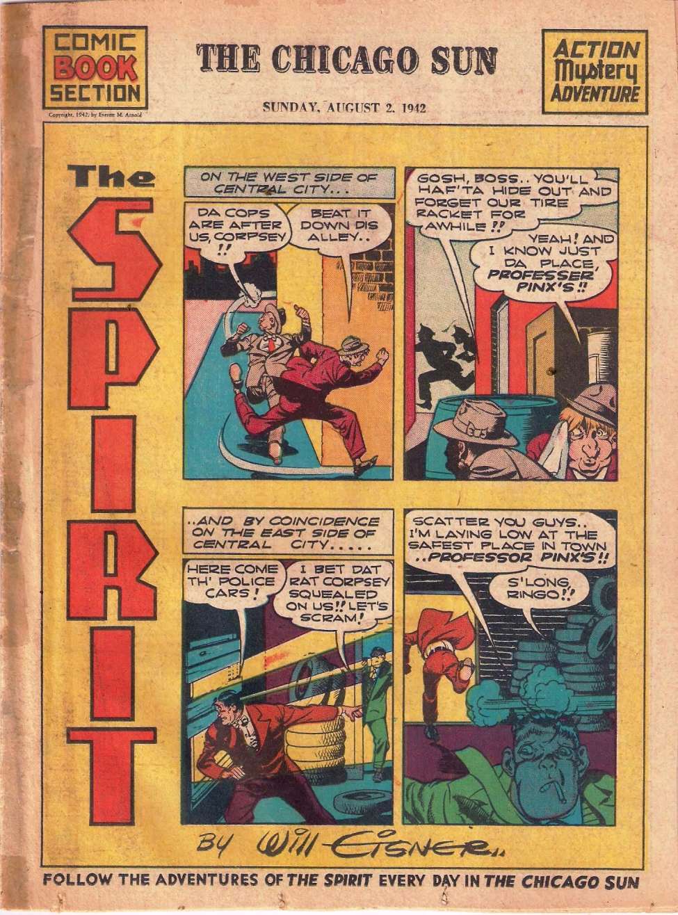 Book Cover For The Spirit (1942-08-02) - Chicago Sun