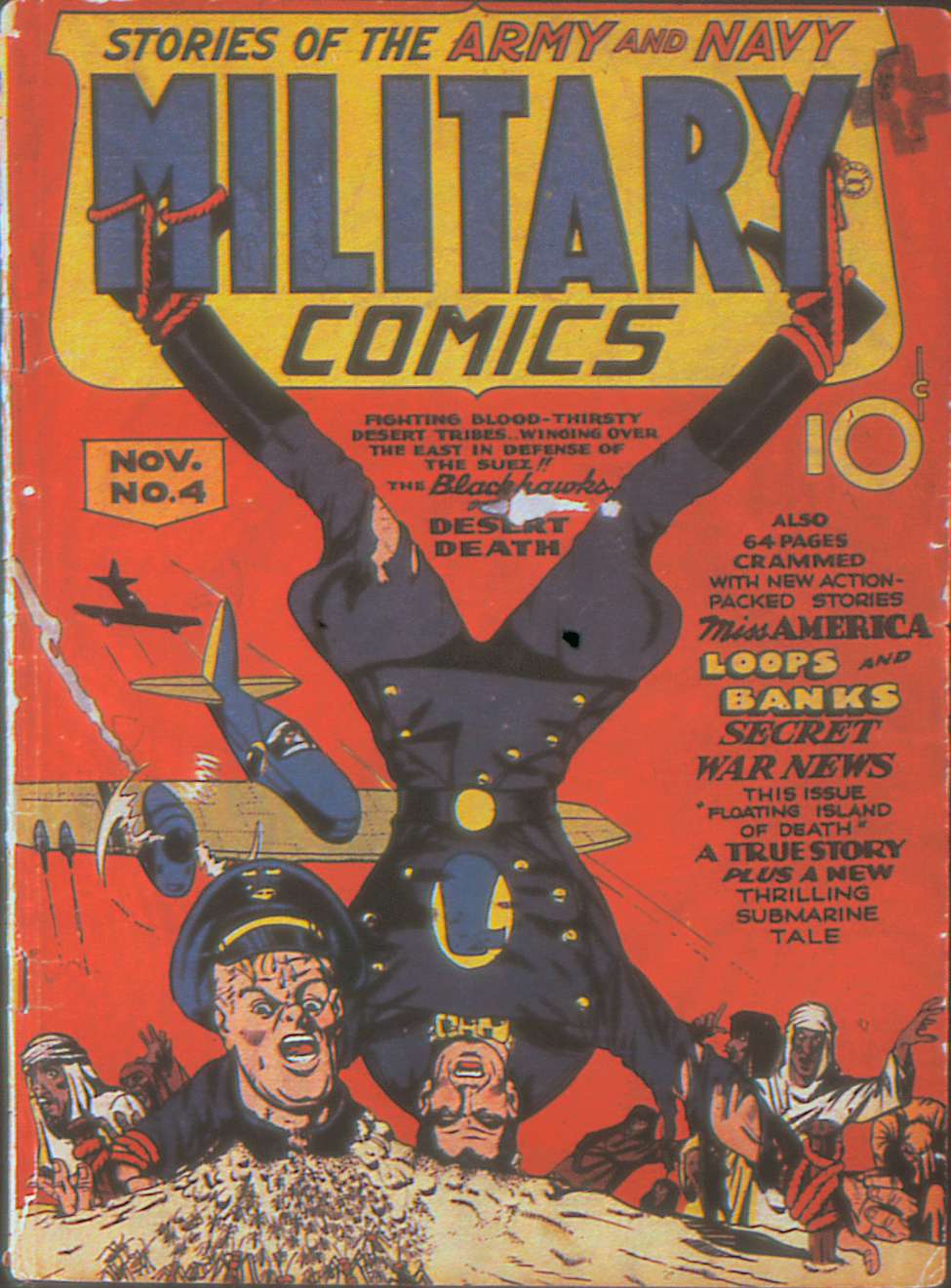 Comic Book Cover For Military Comics 4 (fiche)