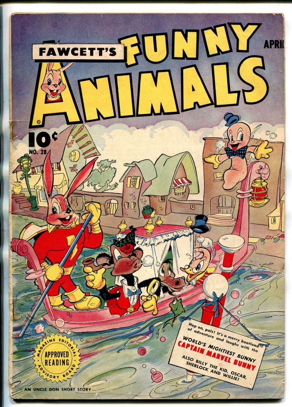 Book Cover For Fawcett's Funny Animals 28