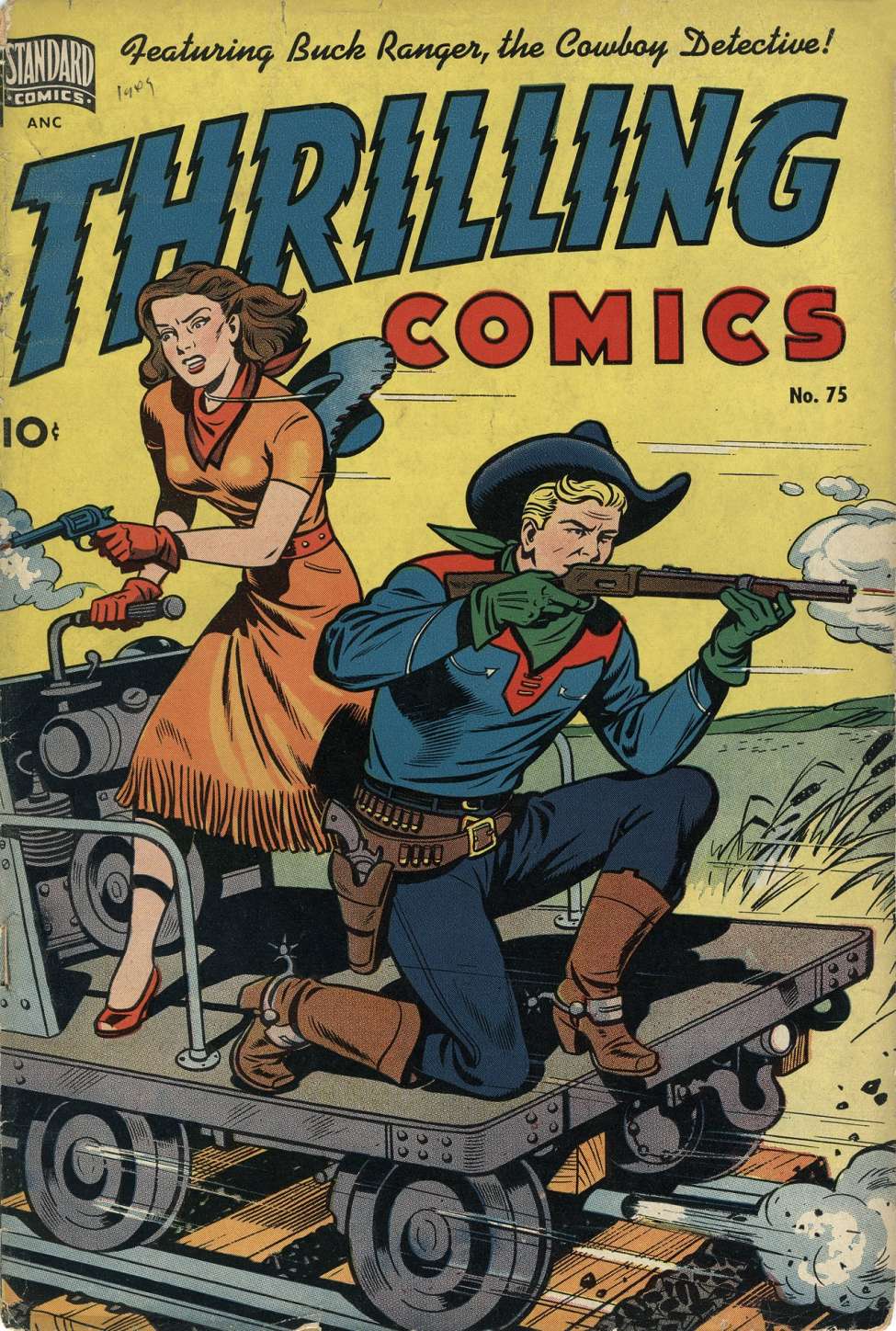 Book Cover For Thrilling Comics 75