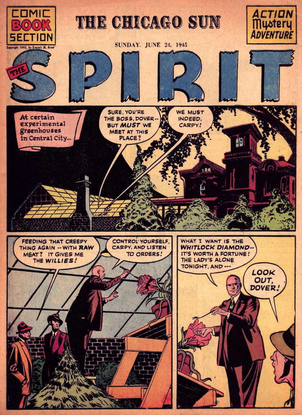 Book Cover For The Spirit (1945-06-24) - Chicago Sun