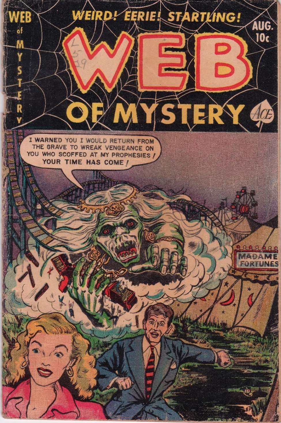 Comic Book Cover For Web of Mystery 12