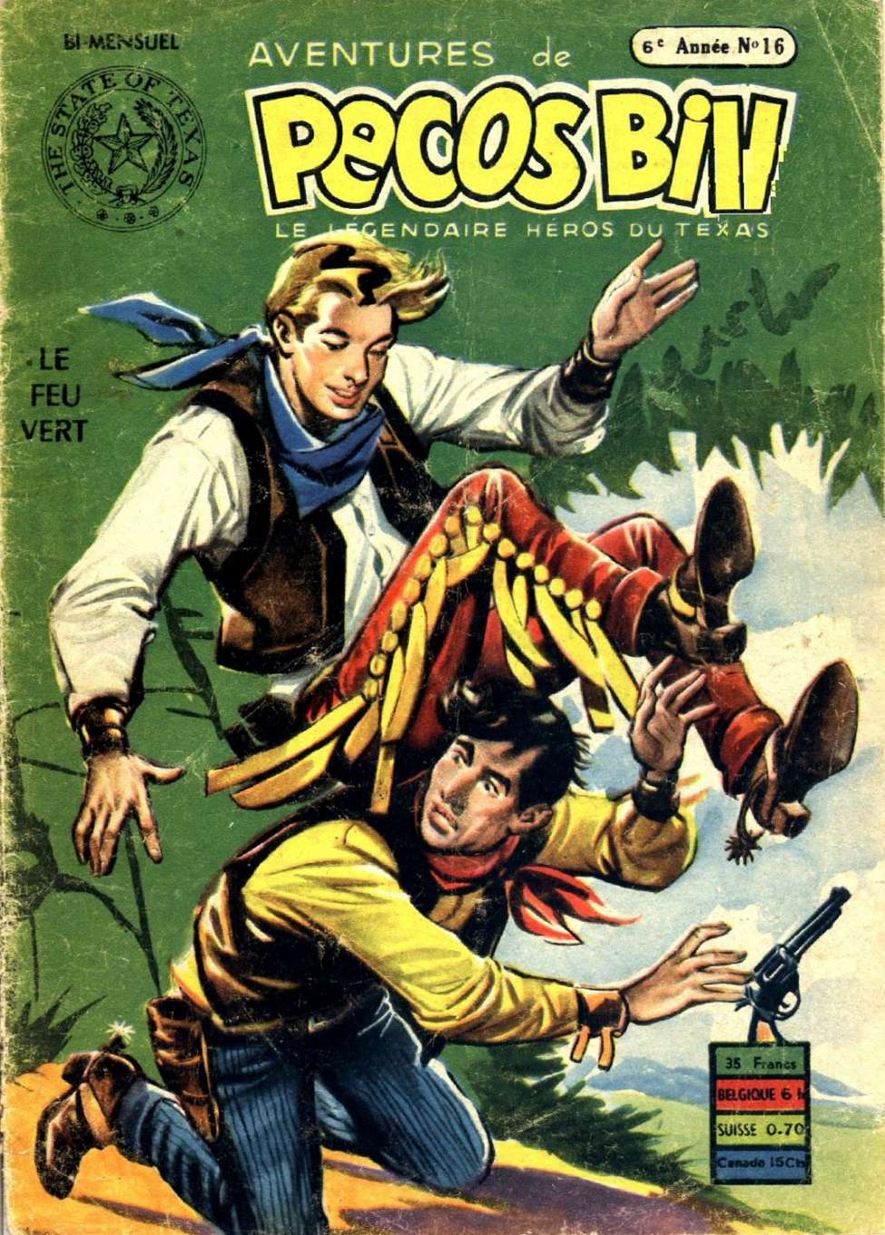 Comic Book Cover For Aventures de Pecos Bill 16 - Le feu vert