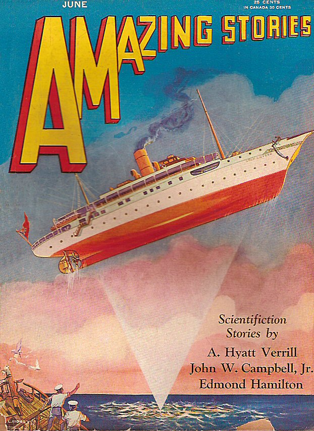 Book Cover For Amazing Stories v5 3 - The Non-Gravitational Vortex - A. Hyatt Verrill