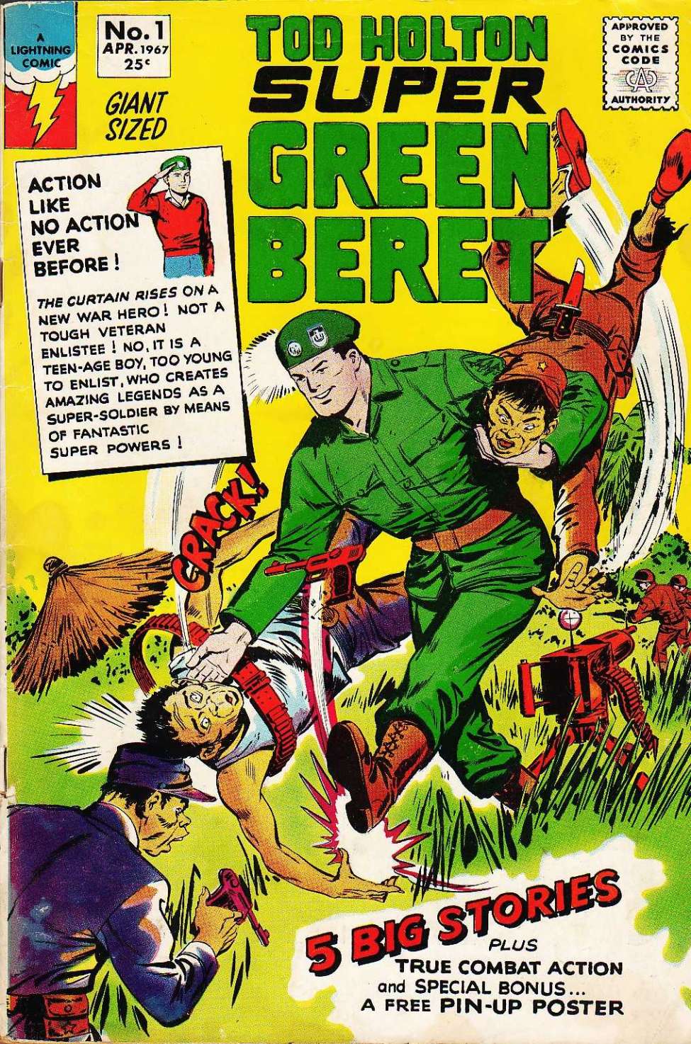 Comic Book Cover For Super Green Beret 1 - Version 1