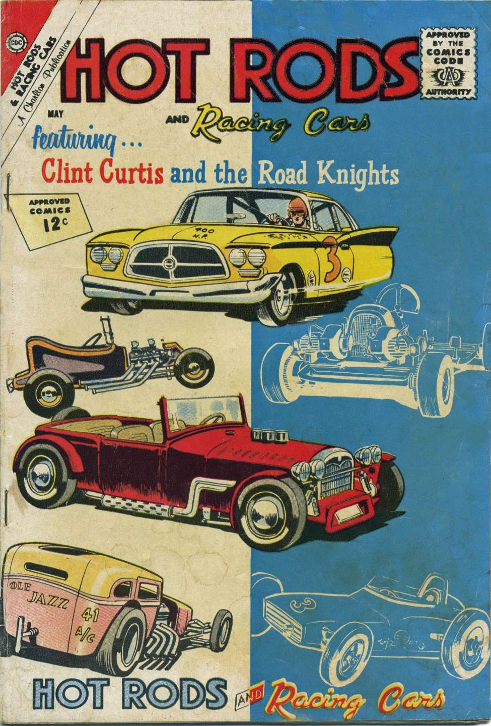 Comic Book Cover For Hot Rods and Racing Cars 57