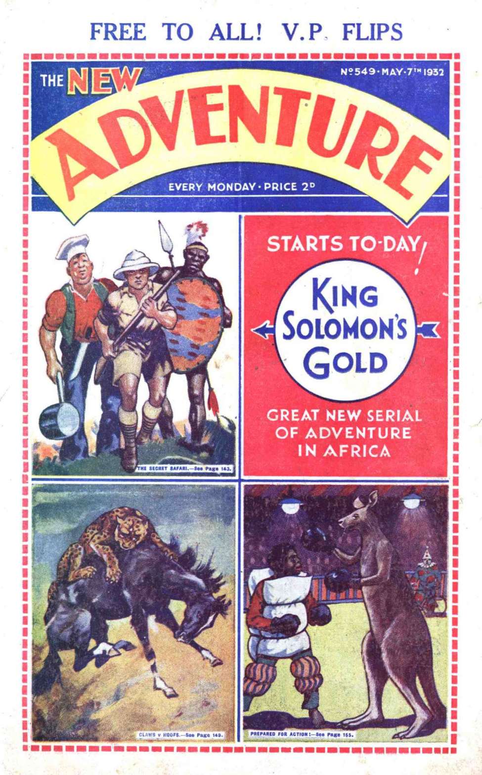 Comic Book Cover For Adventure 549