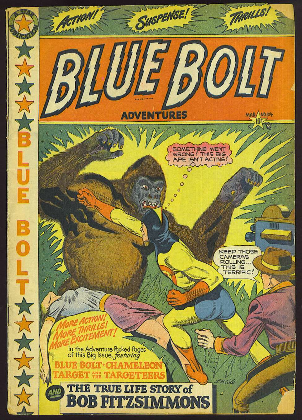 Comic Book Cover For Blue Bolt 104