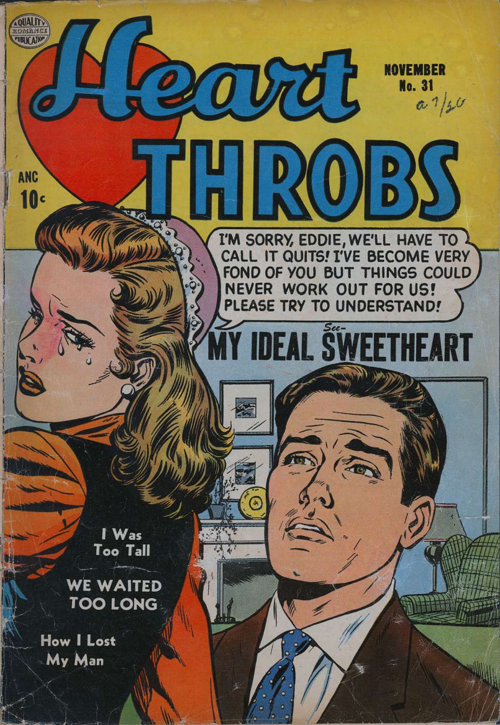Comic Book Cover For Heart Throbs 31
