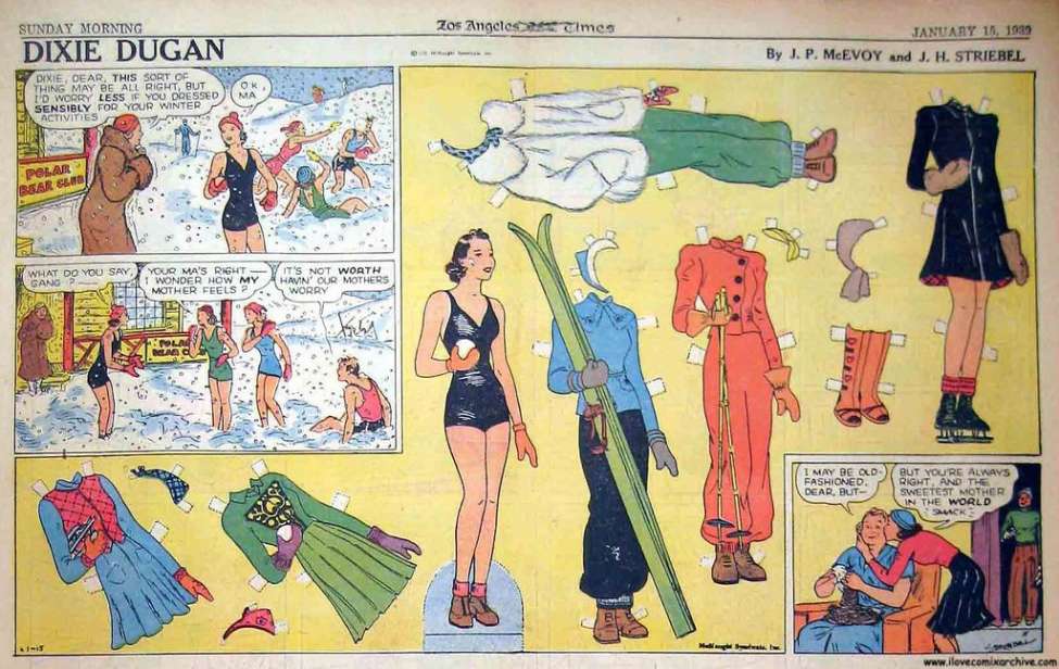 Comic Book Cover For Dixie Dugan 1939 - Sundays